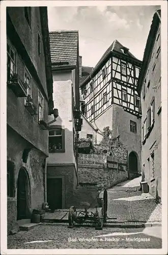 Ansichtskarte Bad Wimpfen Marktgasse 1958