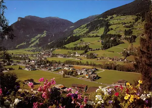 Hippach Blumengrüße RAMSAU HIPPACH Blick Penken, Zillertal / Tirol 1990