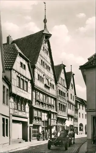 Münstereifel Pferde Kutsche passiert Orchheimerstraße mit Windeckhaus 1960