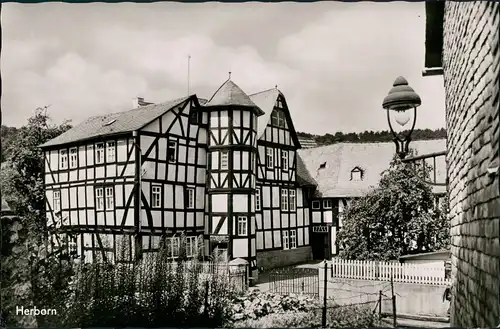 Ansichtskarte Herborn Teilansicht altes Fachwerkhaus Fachwerk 1960