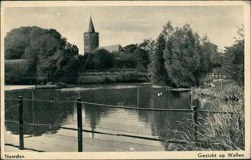 Naarden-Gooise Meren Panorama Teilansicht Gezicht op Wallen 1956