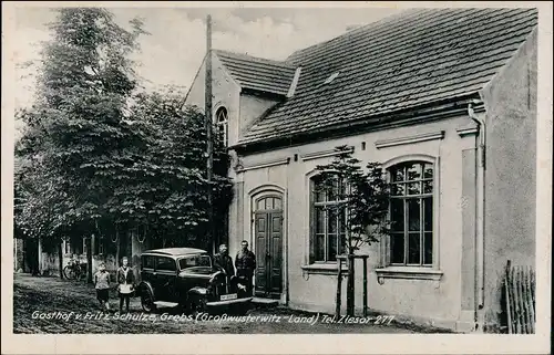 Ansichtskarte Wusterwitz Gasthof Fritz Auto - Gerbs b. Ziesar 1940