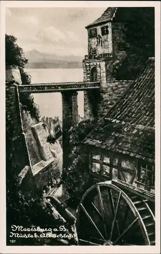 Ansichtskarte Meersburg Mühle bei Altem Schloss Mühlrad 7