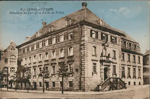 Kaiserslautern Straße Mädchen-Schule, Direction du Cercle Ecole de Filles 1917