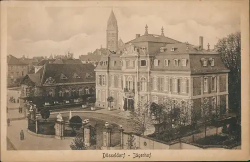 Pempelfort-Düsseldorf Partie am Jägerhof, altes Schloss Gebäude 1910