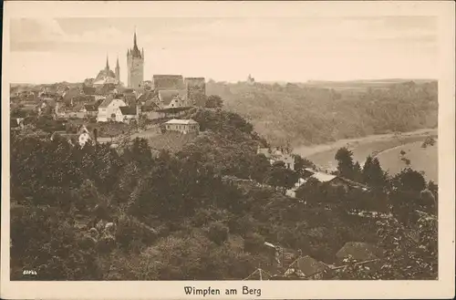 Ansichtskarte Bad Wimpfen Panorama-Ansicht Tal Blick 1925