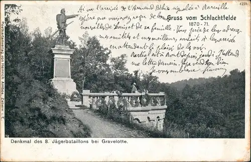 CPA Gravelotte Denkmal des 8. Jägerbataillons 1905