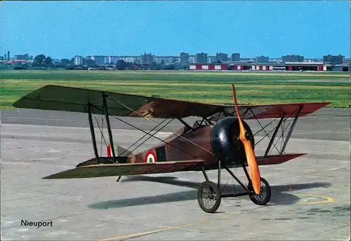 Ansichtskarte  Flugwesen: Militär Flugzeug Nieuport Doppeldecker 1976