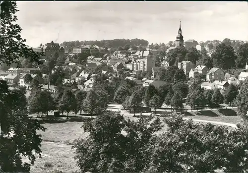 Treuen (Vogtland) Panorama-Ansicht Totalansicht DDR Postkarte 1985/1983