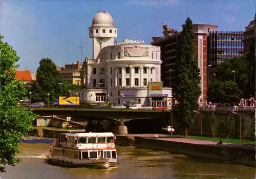 Ansichtskarte Wien Fahrgastschiff MFS VINDOBONA Rundfahrt Urania 1990