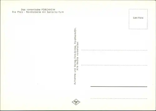 Forchheim OberfrankenNordostseite mit Sattlertor-Turm, Strassen  VW Käfer 1965