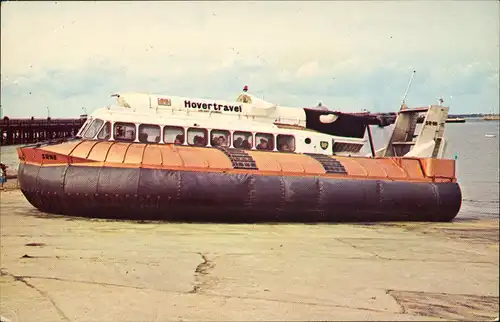 Luftkissenboot Hovercraft SRN-6 Hochsee  1967   gelaufen mit Stempel NEWPORT