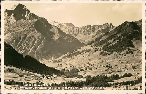 Ansichtskarte Riezlern-Mittelberg Städte Umland Sonderstempel 1954