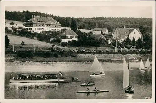 Malter-Dippoldiswalde Gasthaus Kurhaus Talsperre, kl  Schiff Segelboote 1940