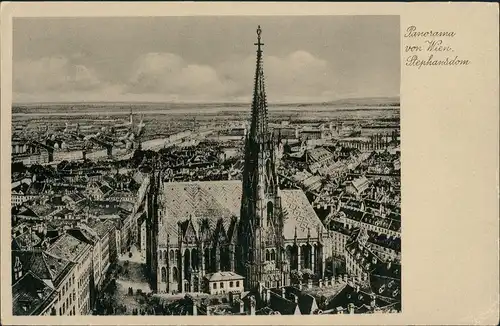 Ansichtskarte Wien Stephansdom Dom & Stadt Panorama 1930