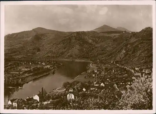 Postcard Salesel Dolní Zálezly Blick in das Elbtal 1931