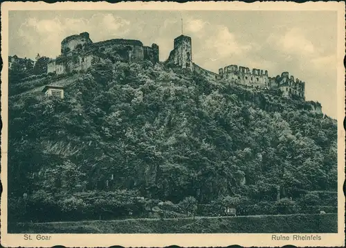 Ansichtskarte Sankt Goar Burgruine Rheinfels am Rhein 1920