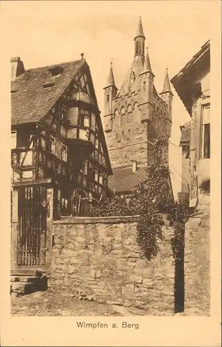 Ansichtskarte Bad Wimpfen Stadtpartie 1916