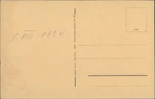 Oberammergau Passionstheater/Passionsspielhaus - Künstlerkarte 1924