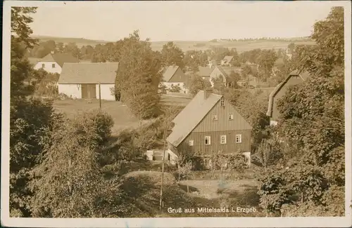 Ansichtskarte Mittelsaida-Großhartmannsdorf Stadtpartie 1948