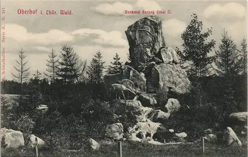 Oberhof (Thüringen) Denkmal Herzog Ernst II. Umland Panorama Ansicht 1910