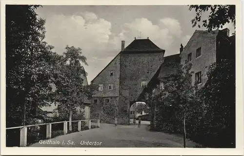 Ansichtskarte Geithain Straßenpartie Untertor 1932