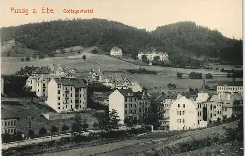 Postcard Aussig Ústí nad Labem (Ustji, Ustjiss) Cottageviertel 1913