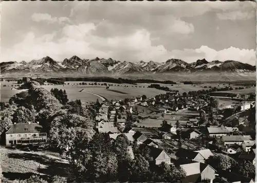 Ansichtskarte Marktoberdorf Stadt mit Alpenblick 1969