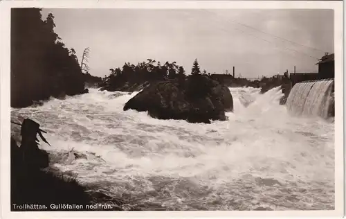 Postcard Trollhättan Trollhättan-Fälle, Anlagen 1928