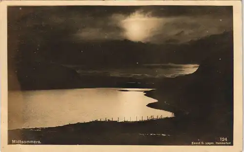 Norwegen Allgemein Midtsommers Mittsommer Stimmungsbild Norway Norge 1922