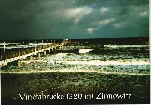 Ansichtskarte Zinnowitz Blick auf Ostsee mit Seebrücke 2000