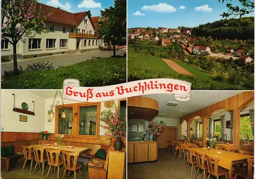 Weinheim (Bergstraße) Gasthaus GRÜNER BAUM Buchklingen im Odenwald 1976