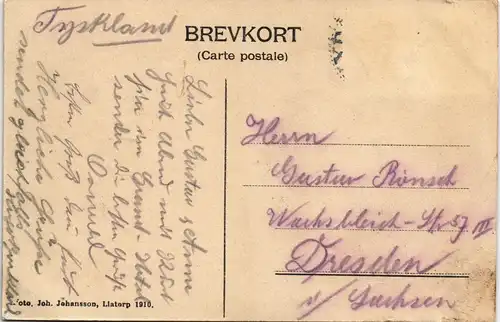 Postcard Lund Grand Hotell 1922