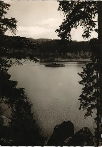 Ansichtskarte Saalburg-Ebersdorf (Saale) Blick vom Totenfels - Boot 1959