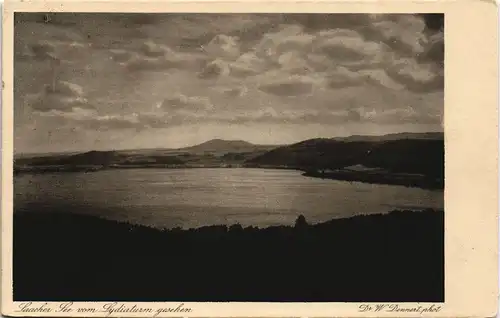 Glees (Vulkaneifel) Laacher See Panorama vom Lydiaturm gesehen 1928