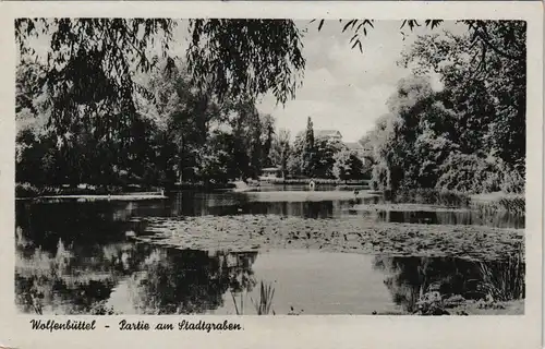 Ansichtskarte Wolfenbüttel Partie am Stadtgraben 1950