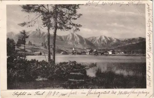 Ansichtskarte Seefeld Panorama-Ansicht See und Berg-Panorama 1928