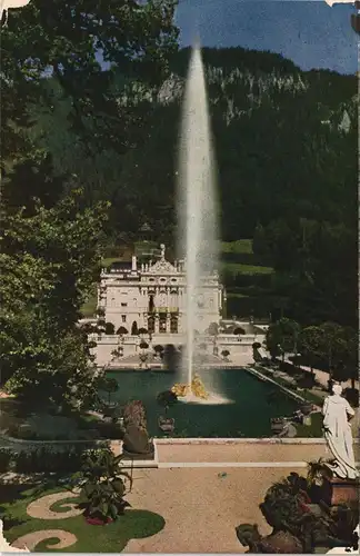 Ansichtskarte Linderhof-Ettal Schloss Linderhof 1914