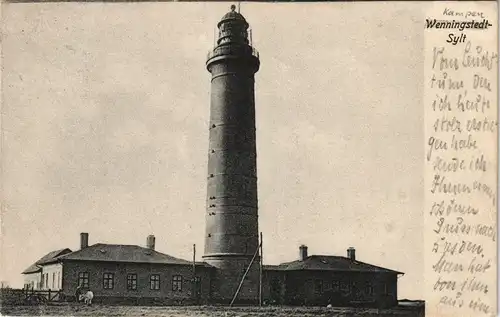 Ansichtskarte Wenningstedt-Braderup Leuchtturm und Nebengelasse 1906