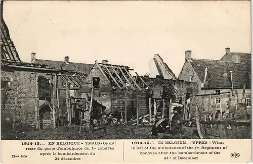Postkaart Ypern Ieper / Ypres Soldaten vor Gehöft, WK1 1915