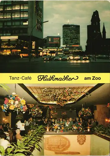 Ansichtskarte Berlin TANZ-CAFE Huthmacher AM ZOO Hardenbergstraße 1960