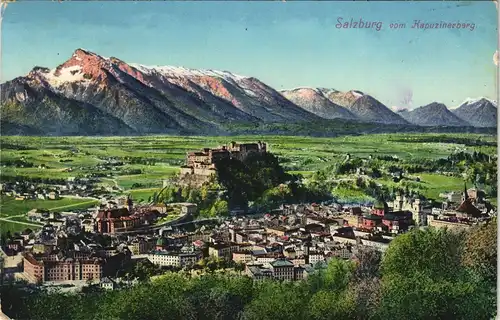 Salzburg  Kapuzinerberg 1915   mit Zensurstempel "Überprüft Mil.Zens. Linz"