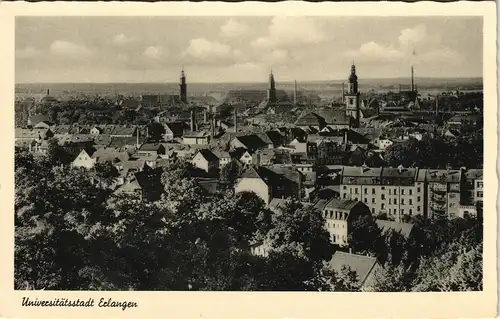 Ansichtskarte Erlangen Totale 1937