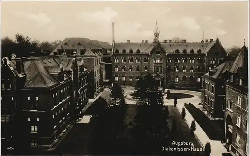 Ansichtskarte Augsburg Diakonissen-Haus. 1926