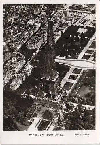 CPA Paris Luftbild Eiffelturm/Tour Eiffel 1933