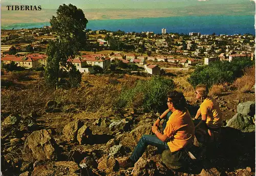 Tiberias ‏טבריה‎ Twerja ‏طبرية‎ Panorama Stadt Blick  Sea of Galilee 1975