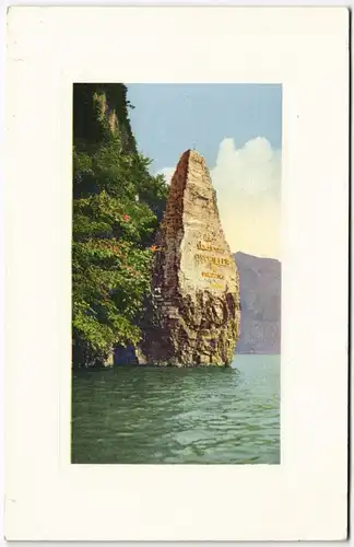 Ansichtskarte Seelisberg Vierwaldstättersee Partie am Schillerstein 1920