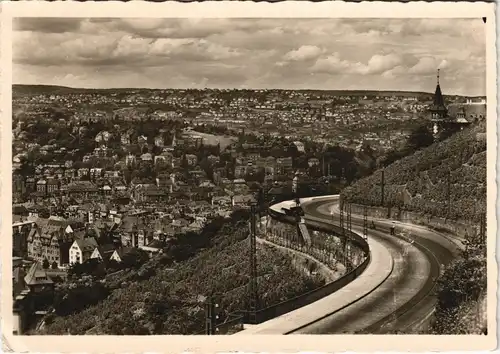 Ansichtskarte Stuttgart Blick von der neuen Weinsteige 1941