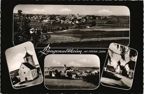 Langenaltheim Mehrbild-AK Panorama, Ortsansichten, Kirche, Fränk. Jura 1982/1960