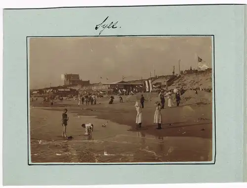 Westerland-Sylt Strandleben Restaurant CDV Kabinettfoto 1890 Privatfoto Foto